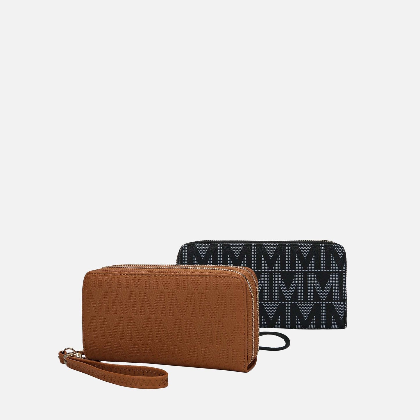 MKF Collection by Mia K. - Kathe Embossed M Signature Wallet Wristlet