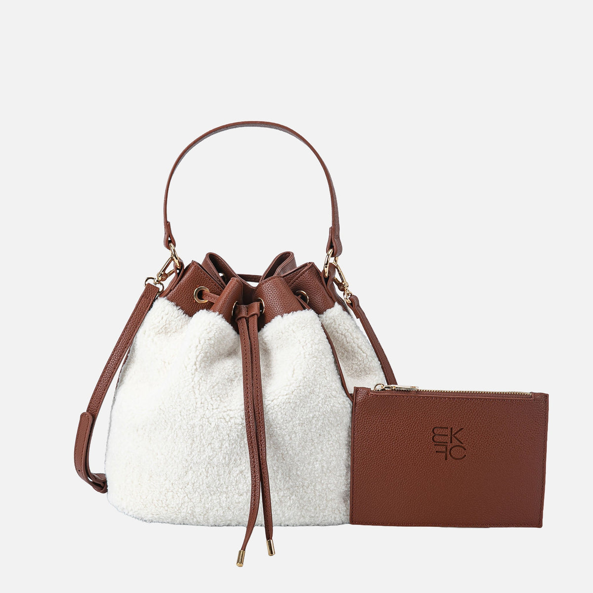 MKF Collection by Mia K. - Saryn Faux Fur Bucket Bag and Set