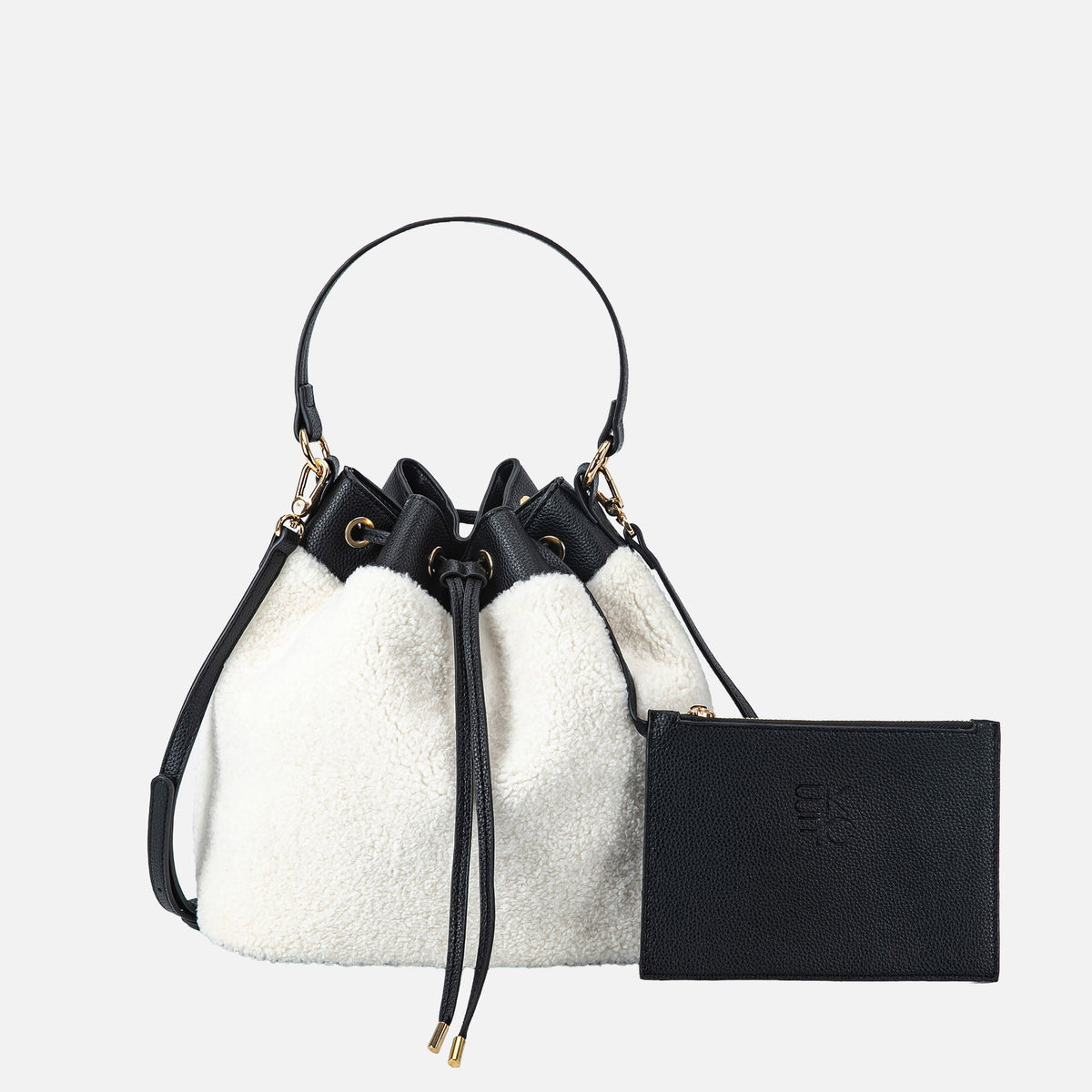MKF Collection by Mia K. - Saryn Faux Fur Bucket Bag and Set