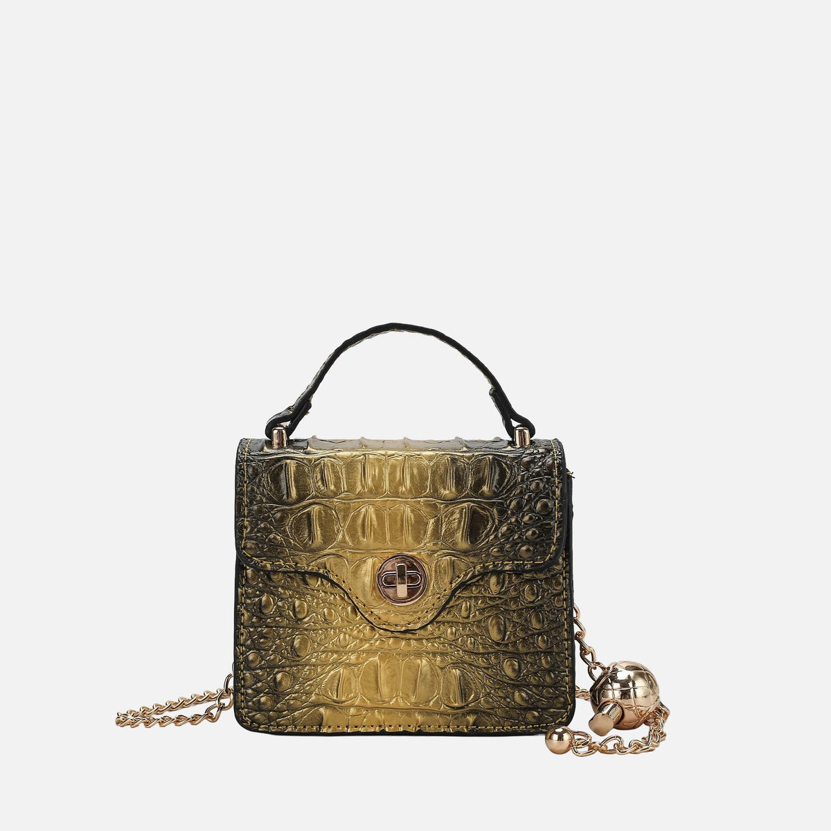 MKF Collection by Mia K. - Luxe Croc-Embossed Mini Satchel
