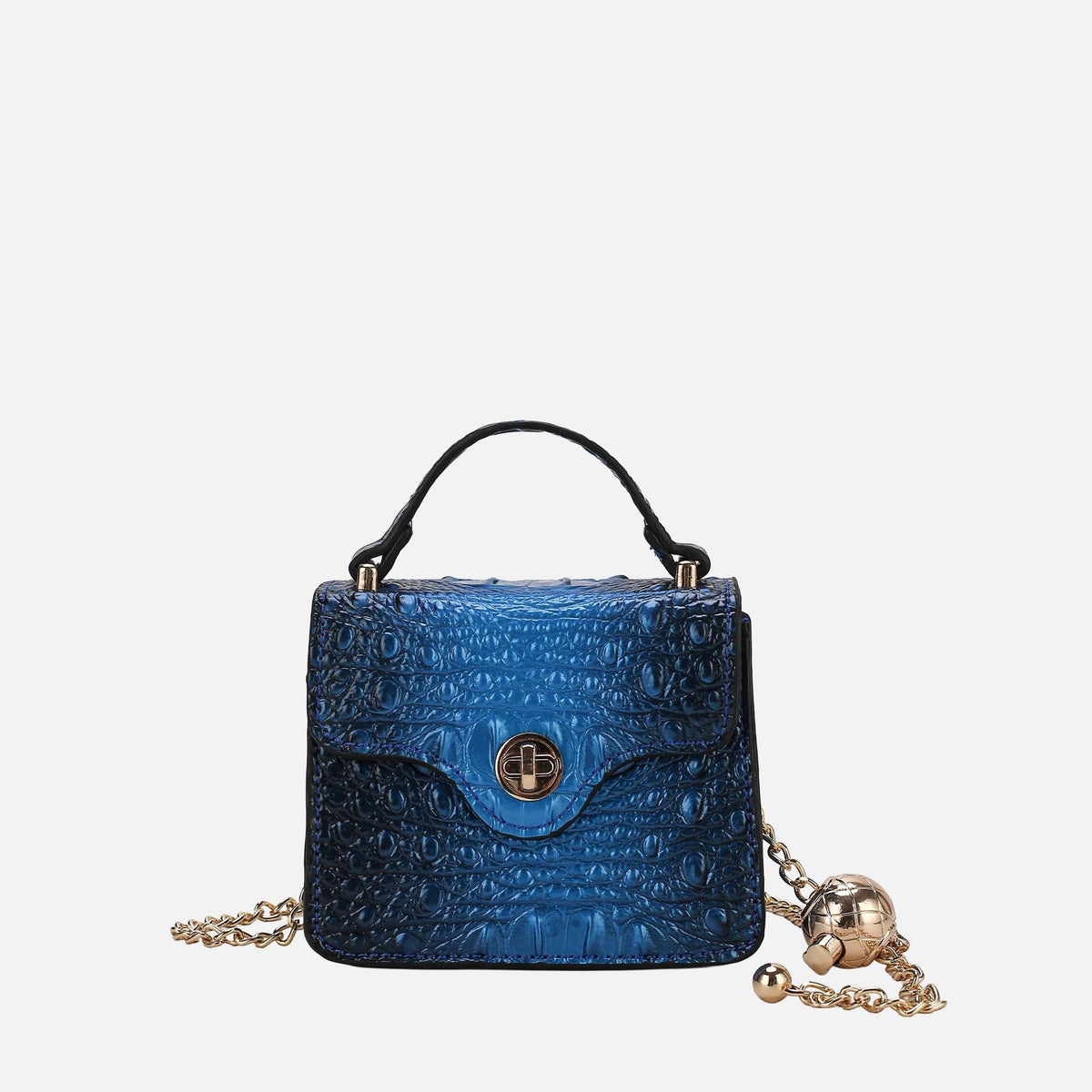 MKF Collection by Mia K. - Luxe Croc-Embossed Mini Satchel