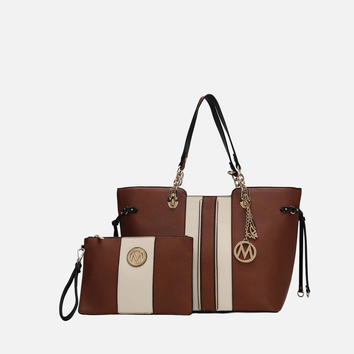 MKF Collection by Mia K. - Holland Tote and Wristlet Pouch Set