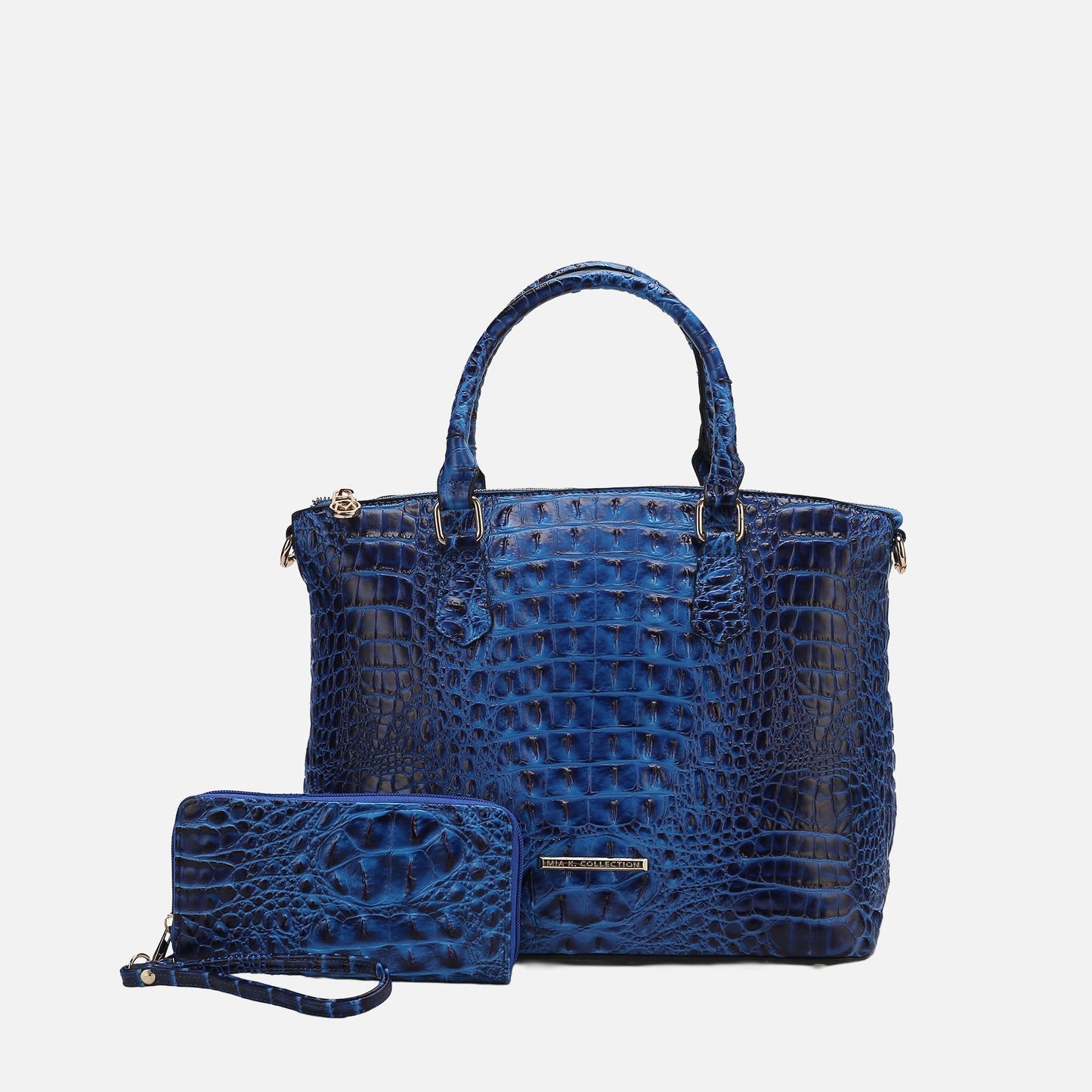 MKF Collection by Mia K. - Liora Croc Embossed Tote Bag and Set
