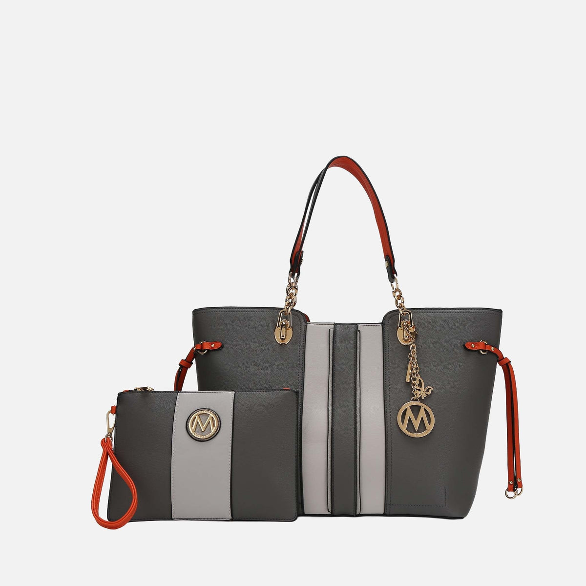MKF Collection by Mia K. - Holland Tote and Wristlet Pouch Set