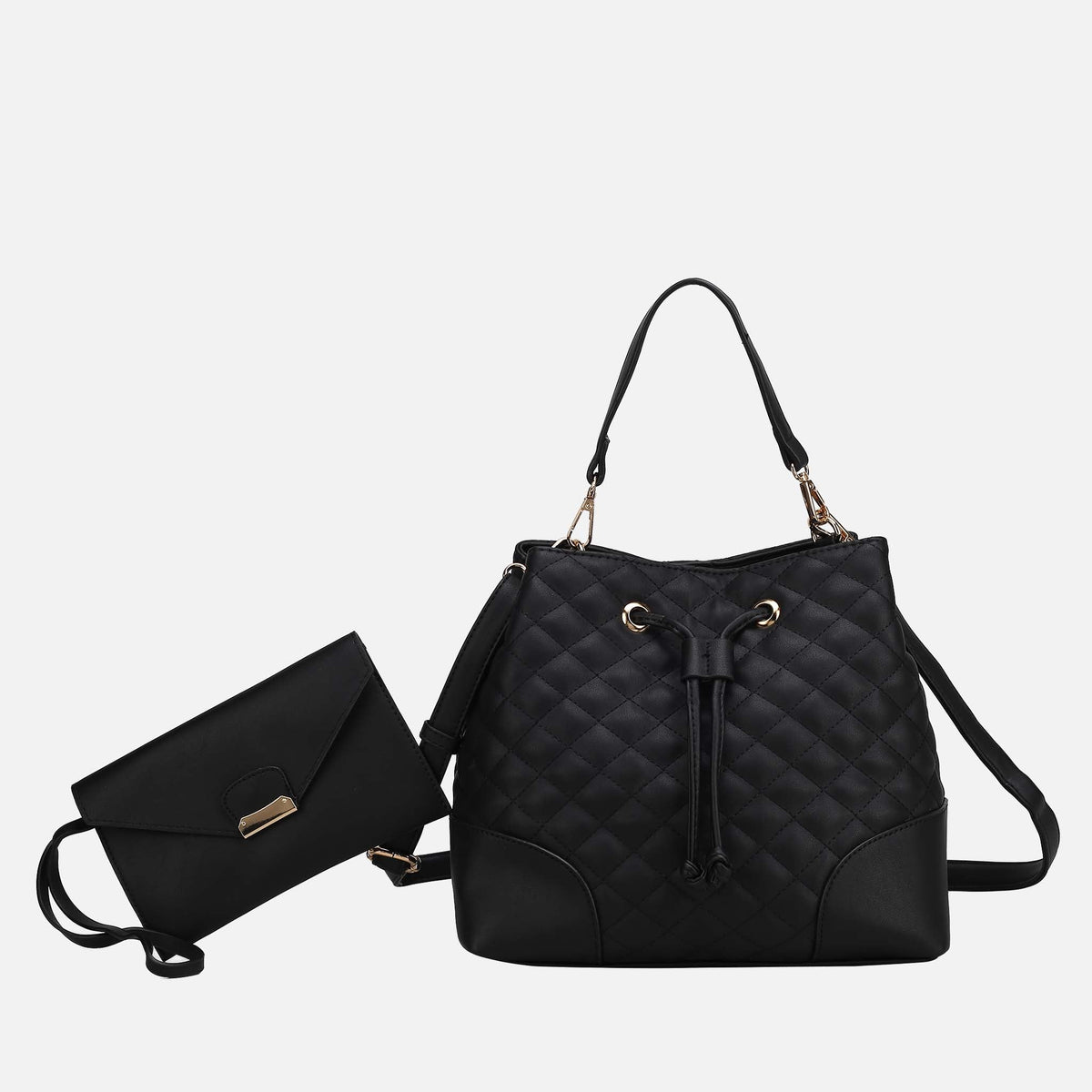 MKF Collection by Mia K. - Wendy 2 PCS Bucket Bag with Wristlet
