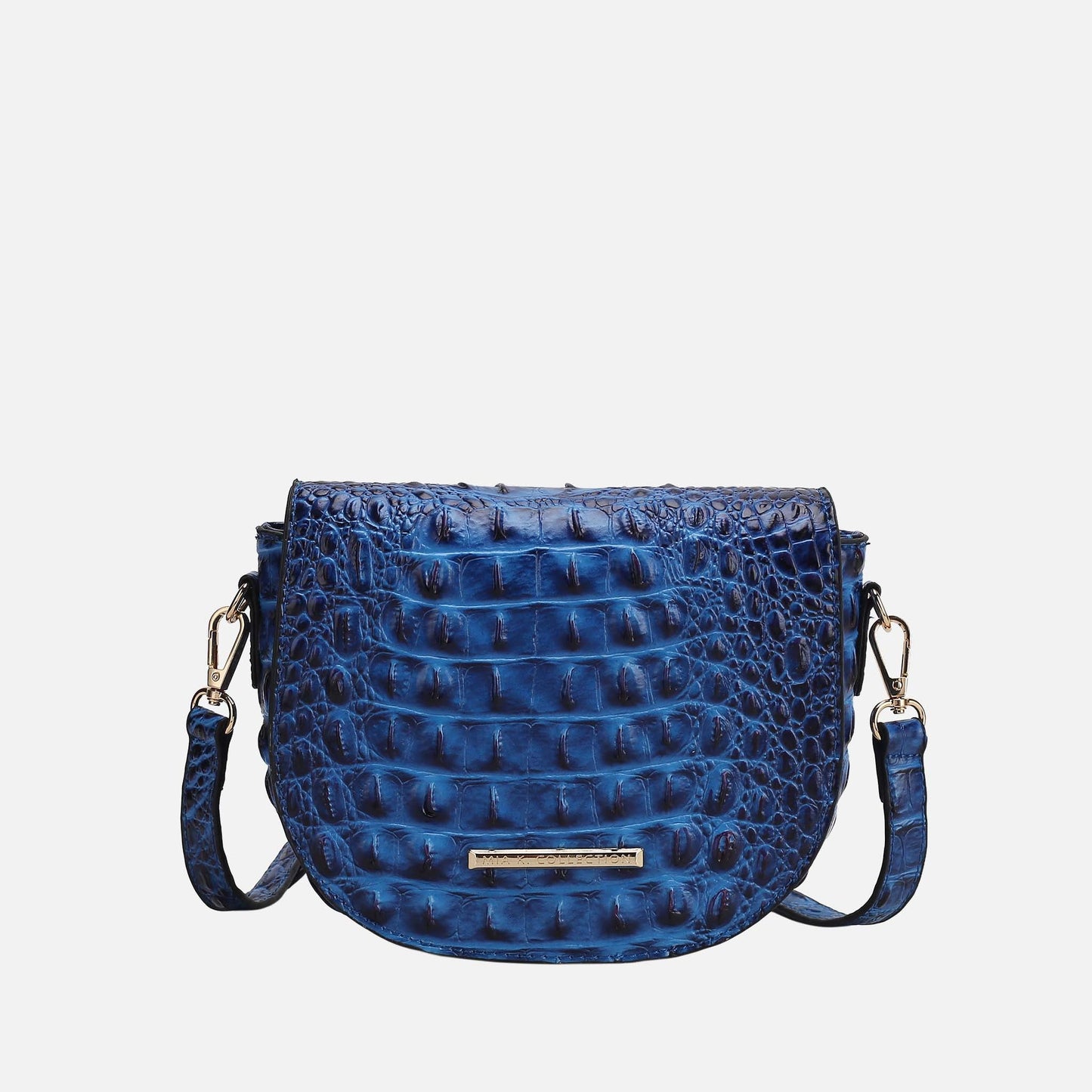 MKF Collection by Mia K. - Amalia Solid Croc Crossbody Bag
