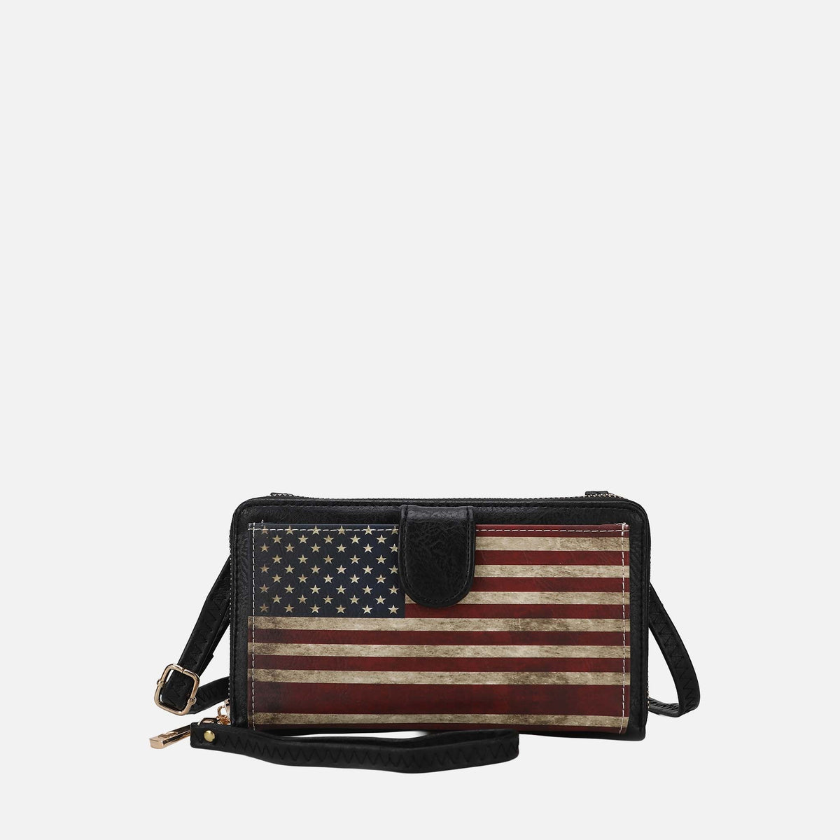 MKF Collection by Mia K. - Kiara Printed Flag Phone Crossbody Bag