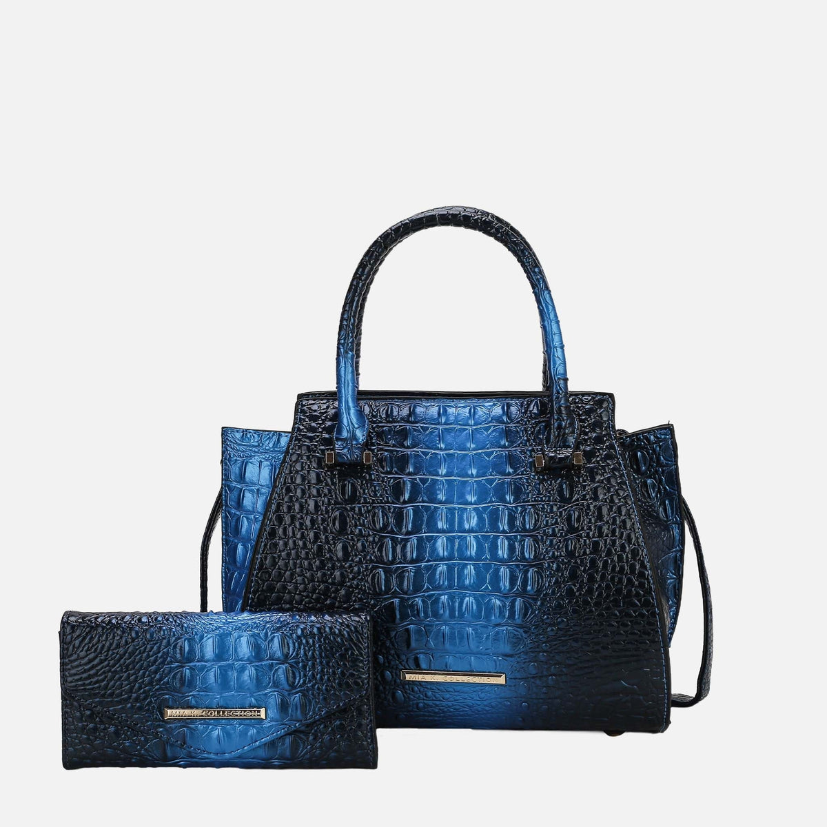 MKF Collection by Mia K. - Bently Croc-Embossed Tote and Set