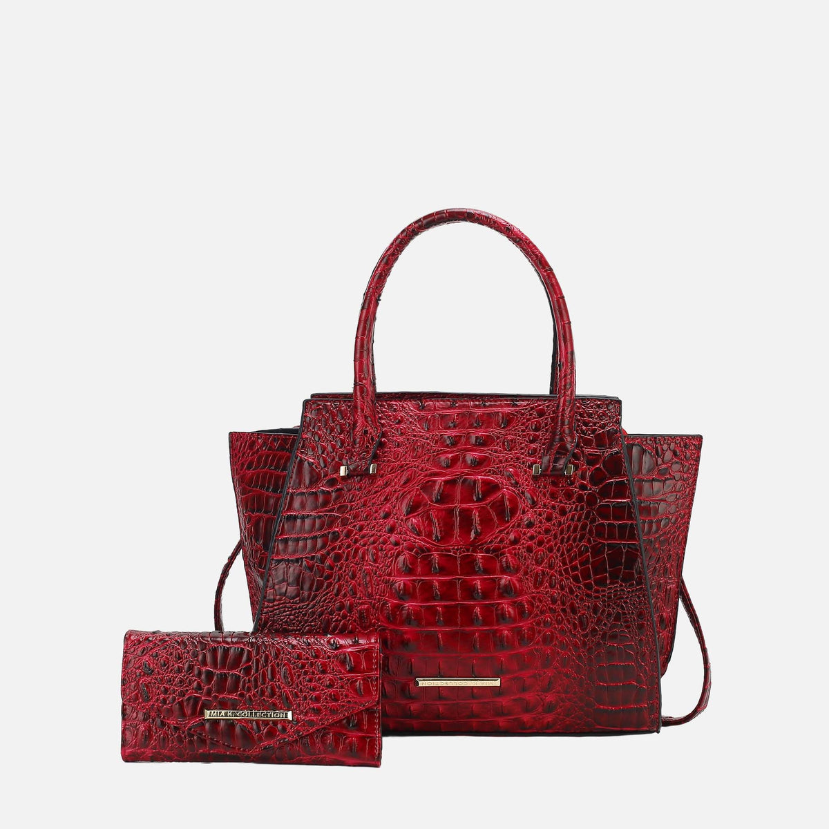 MKF Collection by Mia K. - Viridiana Croc Tote Bag and Set