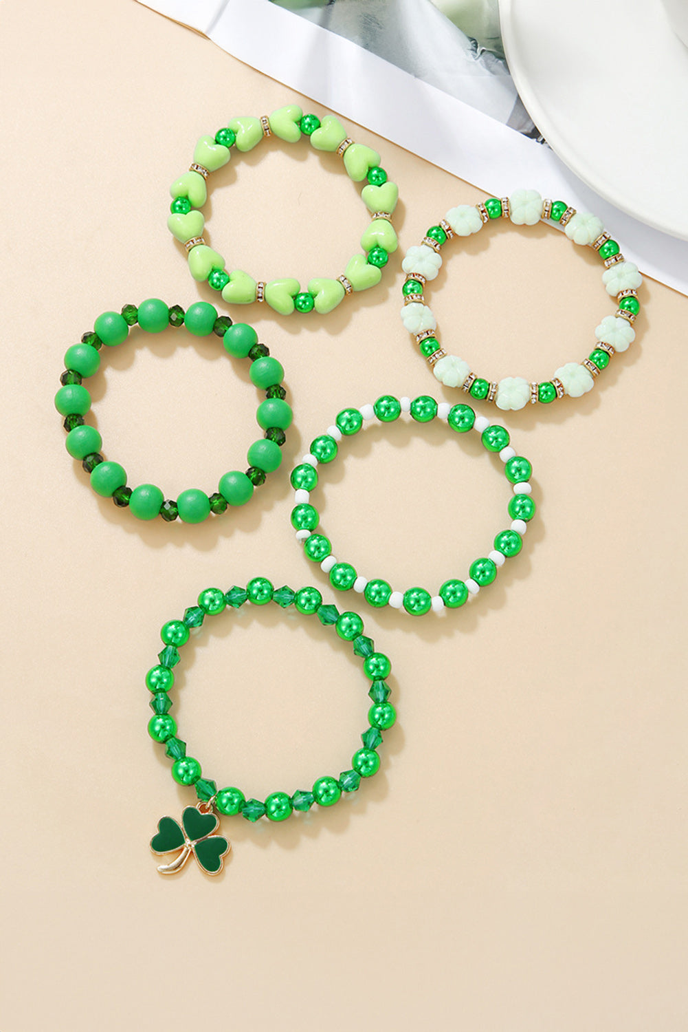 Threaded Pear Ashley Beaded 5pcs Bracelet Set