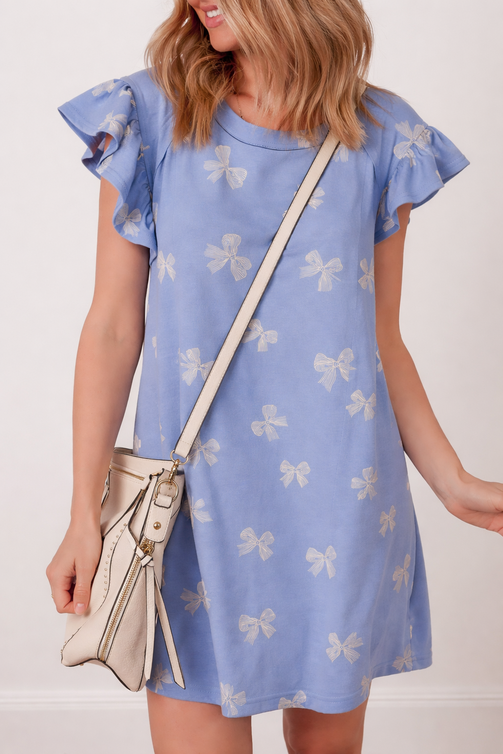Threaded Pear Emmie Sleeve Shift Mini Dress