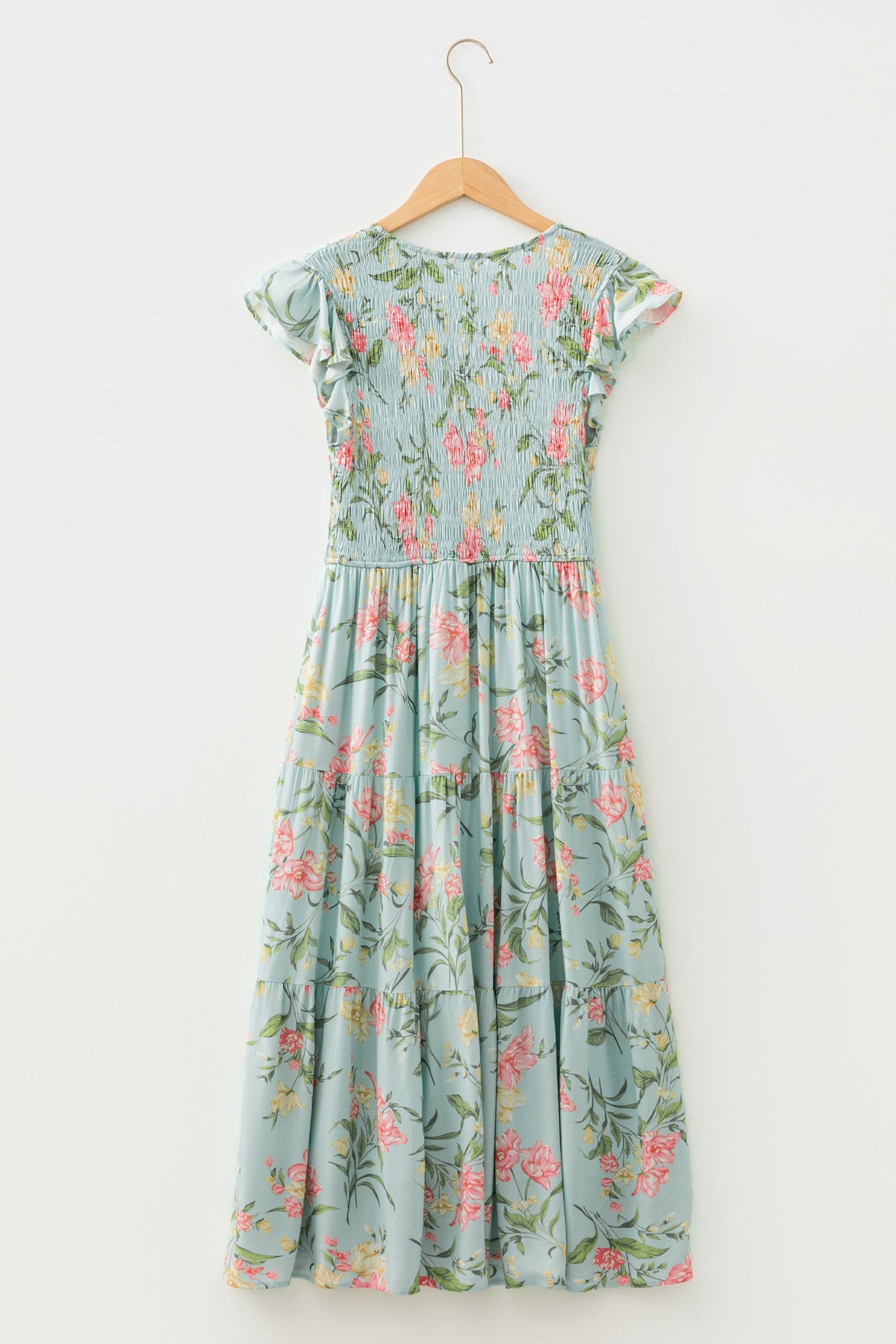 Threaded Pear Alejandra Tiered Floral Maxi Dress
