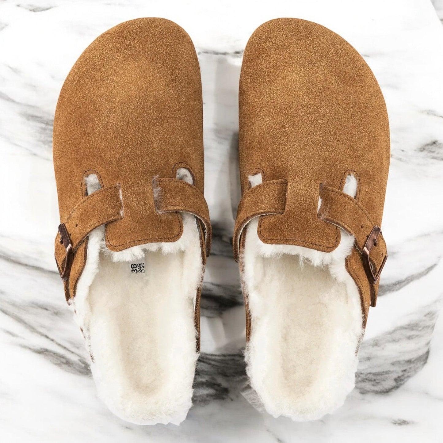 Birkenstock Boston Shearling Regular Width Sandals