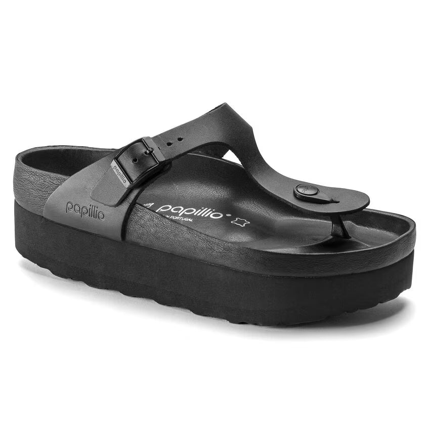 Birkenstock Gizeh Platform Leather Black – Zulily