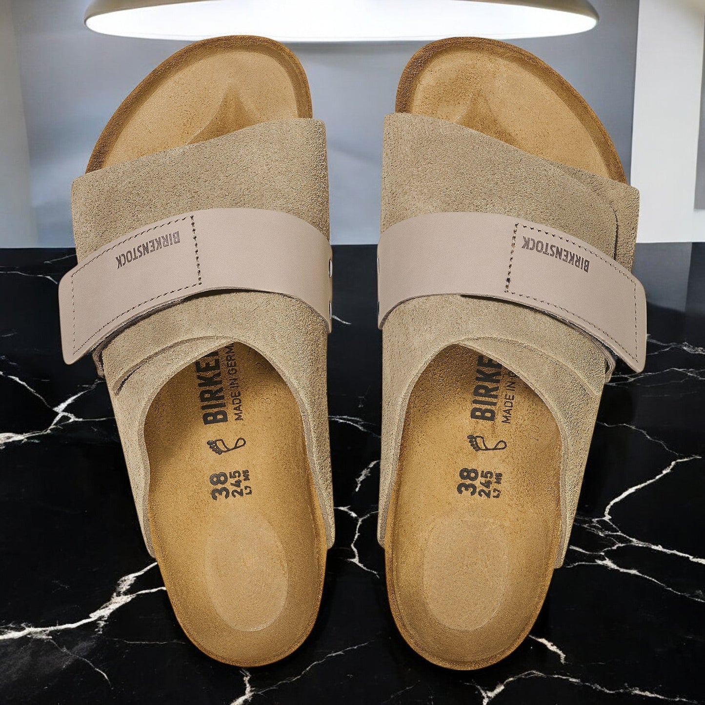 Women's Birkenstock Kyoto 'Nubuck Suede Taupe' (Narrow Width)