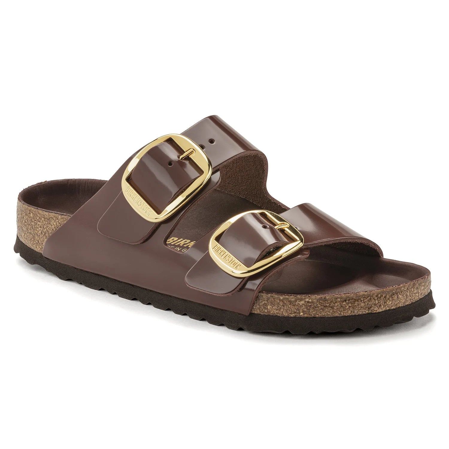 Birkenstock Arizona Big Buckle Natural Leather Patent High Shine