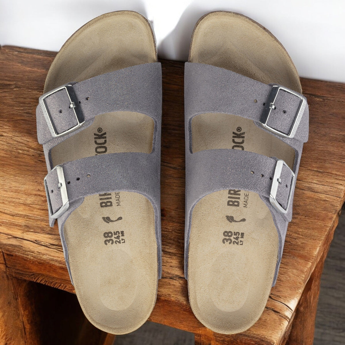 Birkenstock Arizona Shimmering 'Narrow Fit' Sandals