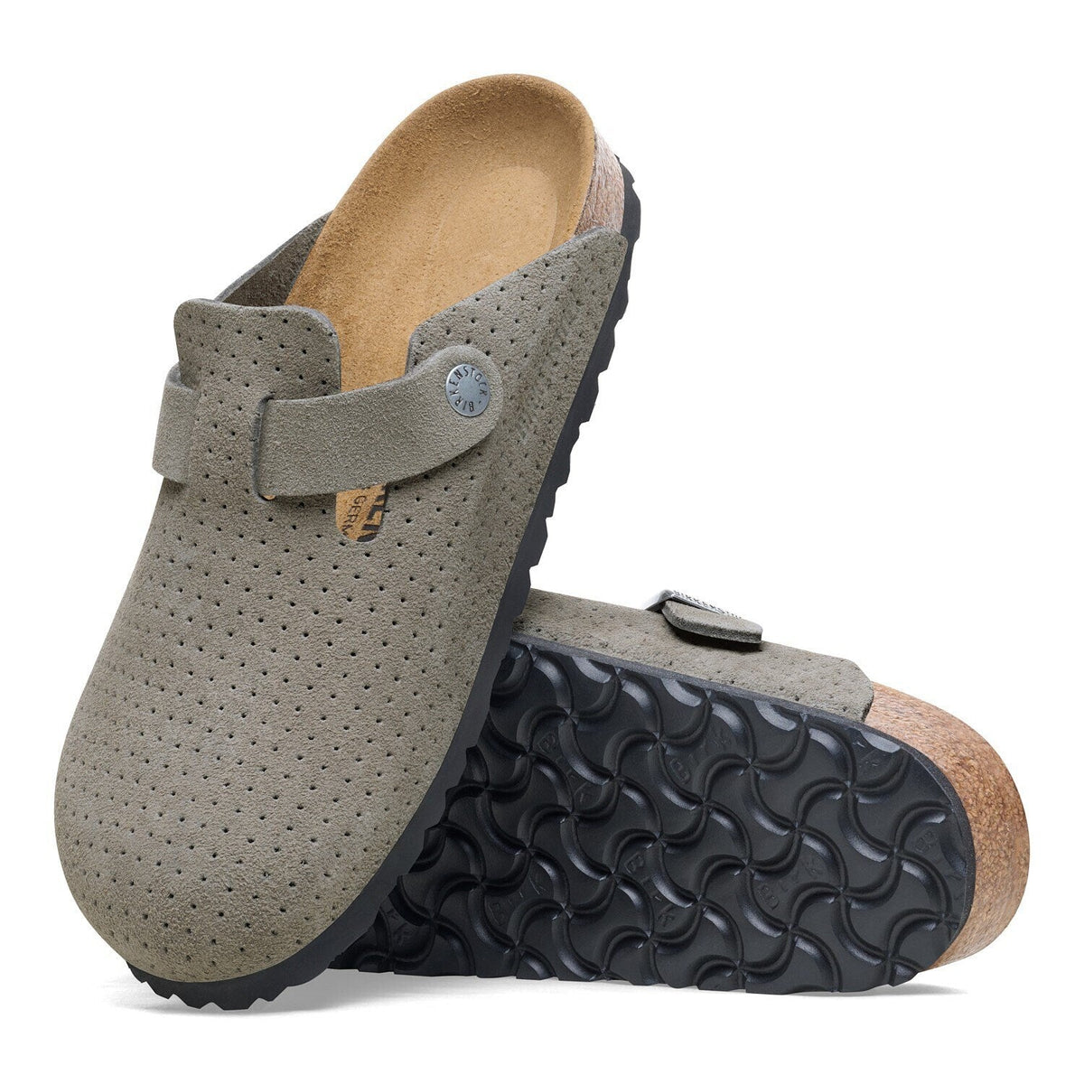 Birkenstock Boston Suede Embossed 'Regular Fit' Clogs
