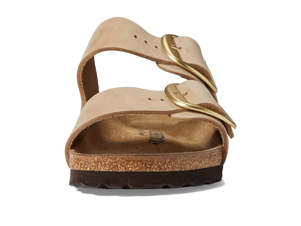Birkenstock Arizona Big Buckle Brandy Nubuck Leather Double Strap Sandals Arizona Big Buckle Nubuck Leather in Color Sandcastle  main image 2