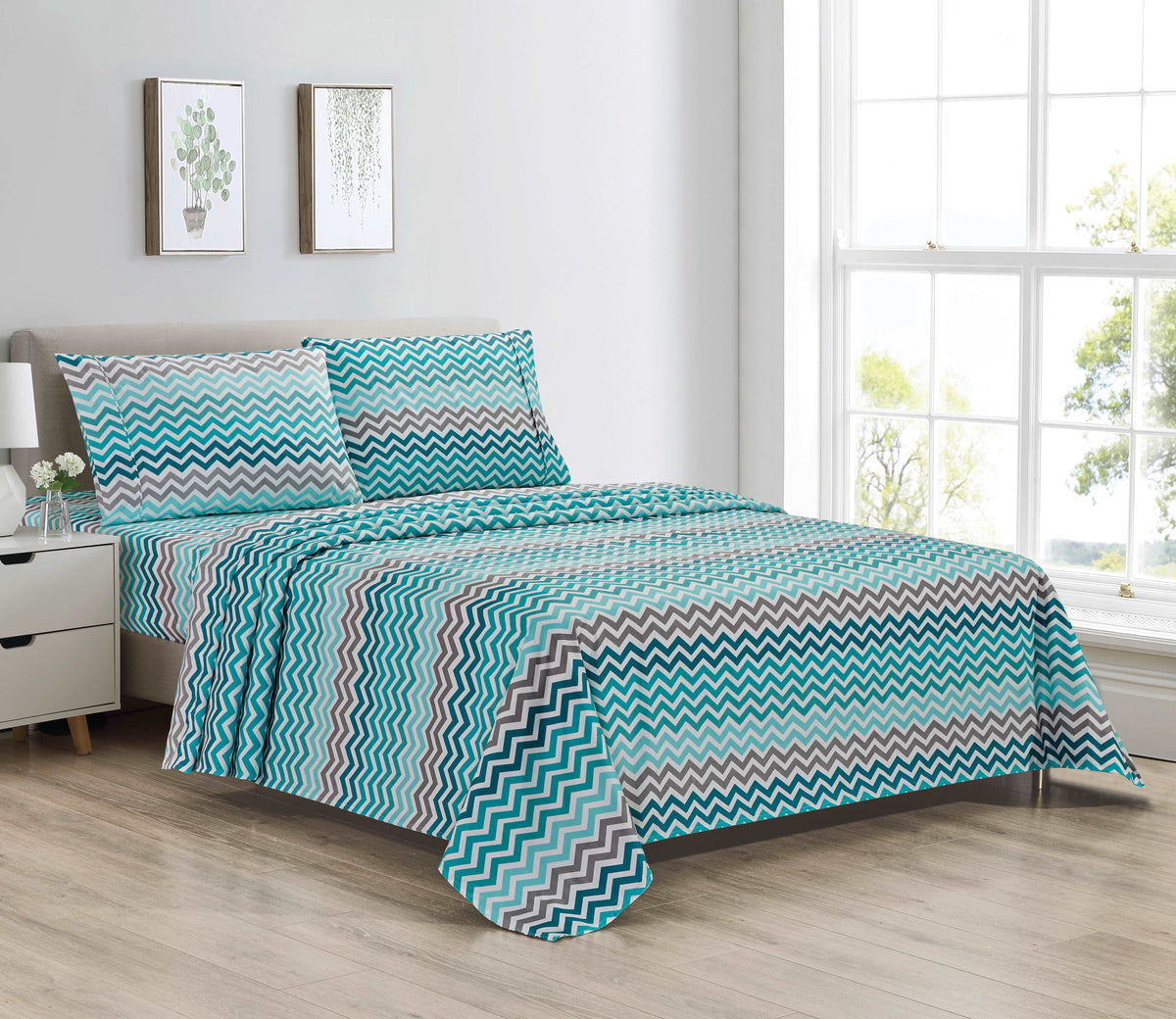 Aqua Chevron-