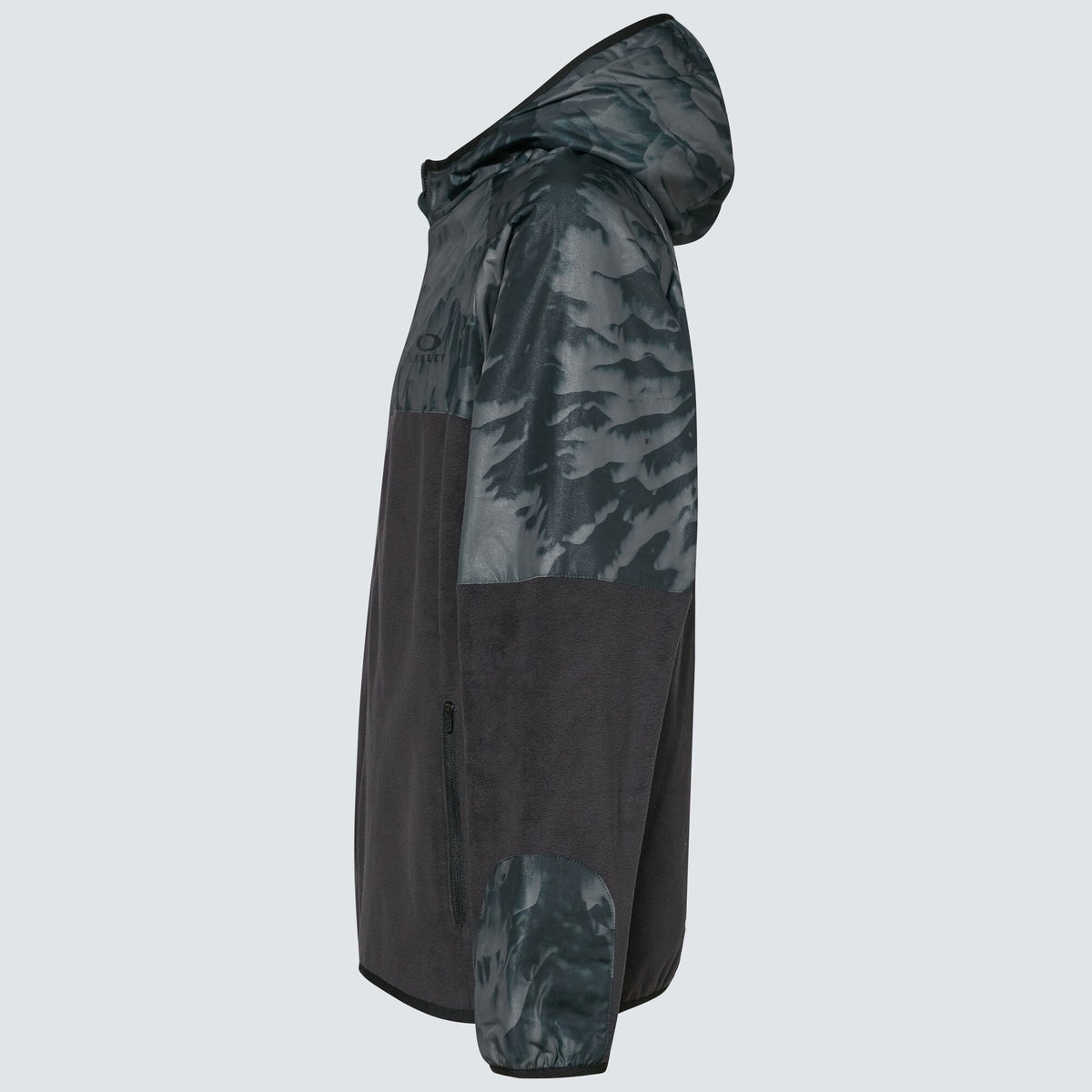 Oakley Men's Wanderlust FZ Hoodie - Black/Mountain TD Print