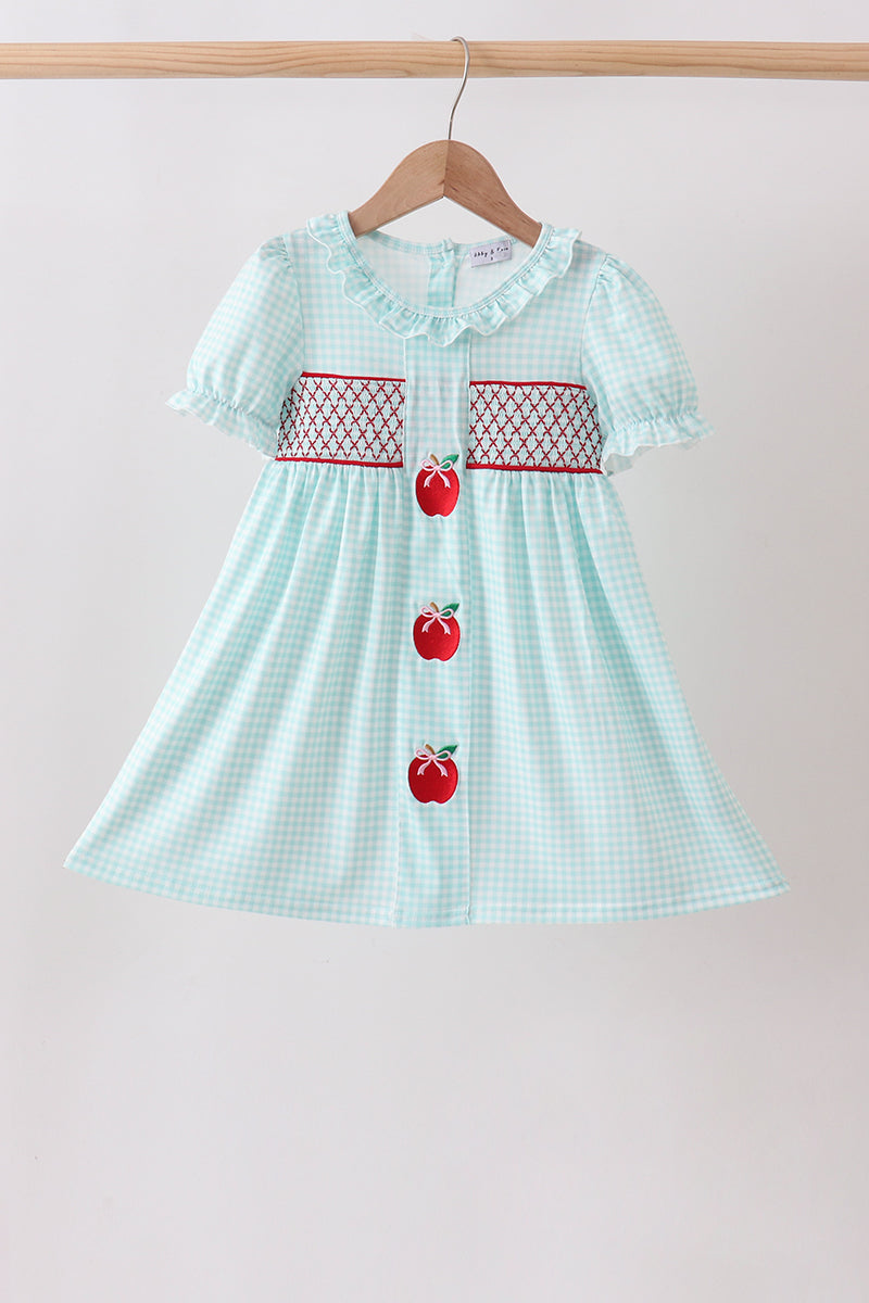 Blue Apple Smocked Dress 3 Years