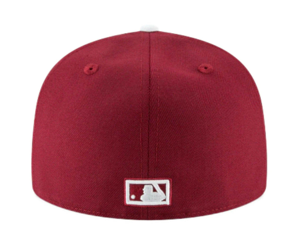 New Era 59Fifty Philadelphia Phillies 1970 Cooperstown Men Fitted Hat Plum Burgundy