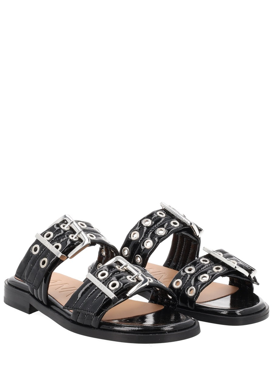 Sandals With Buckle Black
