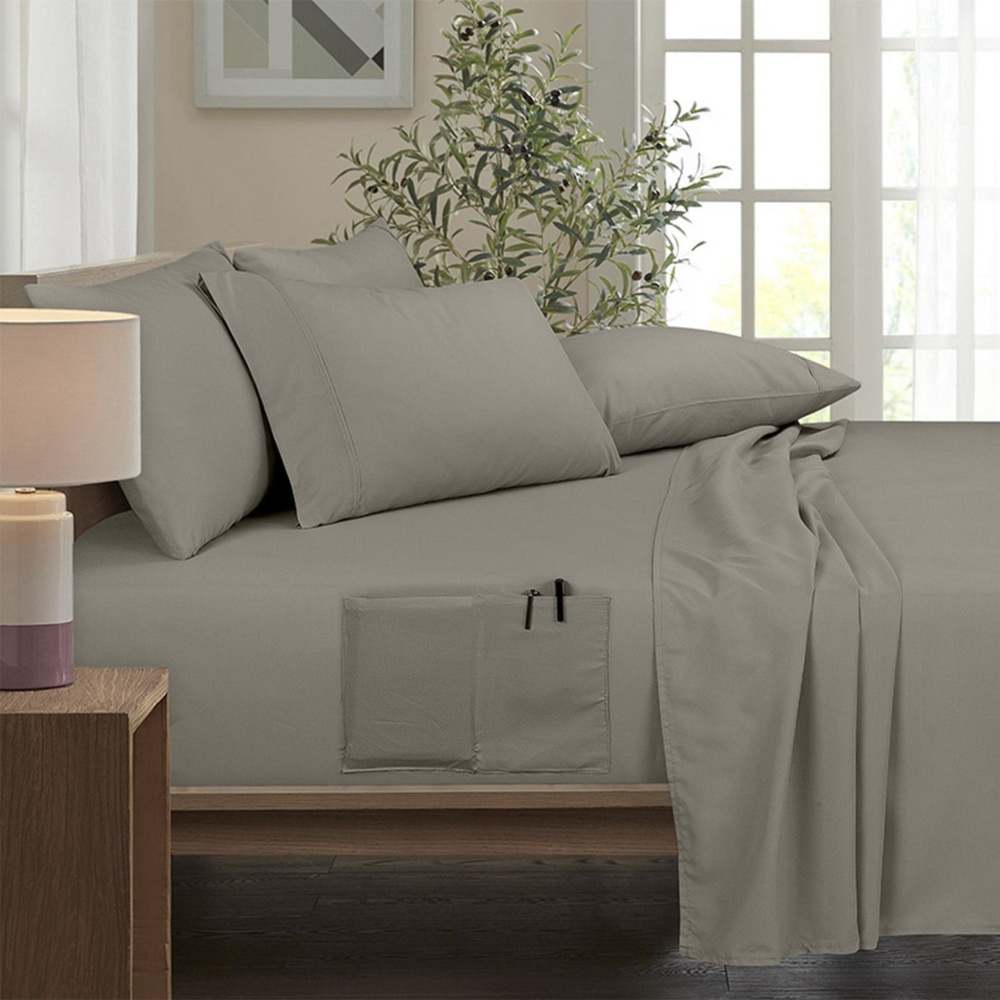 Kathy Ireland 6-Piece Smart Pocket Sheet Sets w/ Side Pocket by Bed Bath Fashions