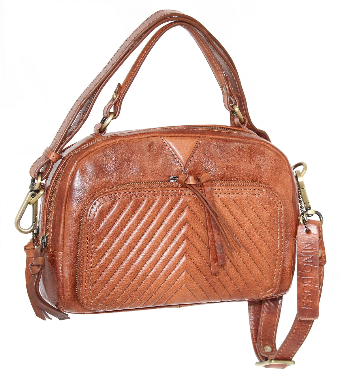Nino Bossi Katia Leather Cross Body Bag - Cognac