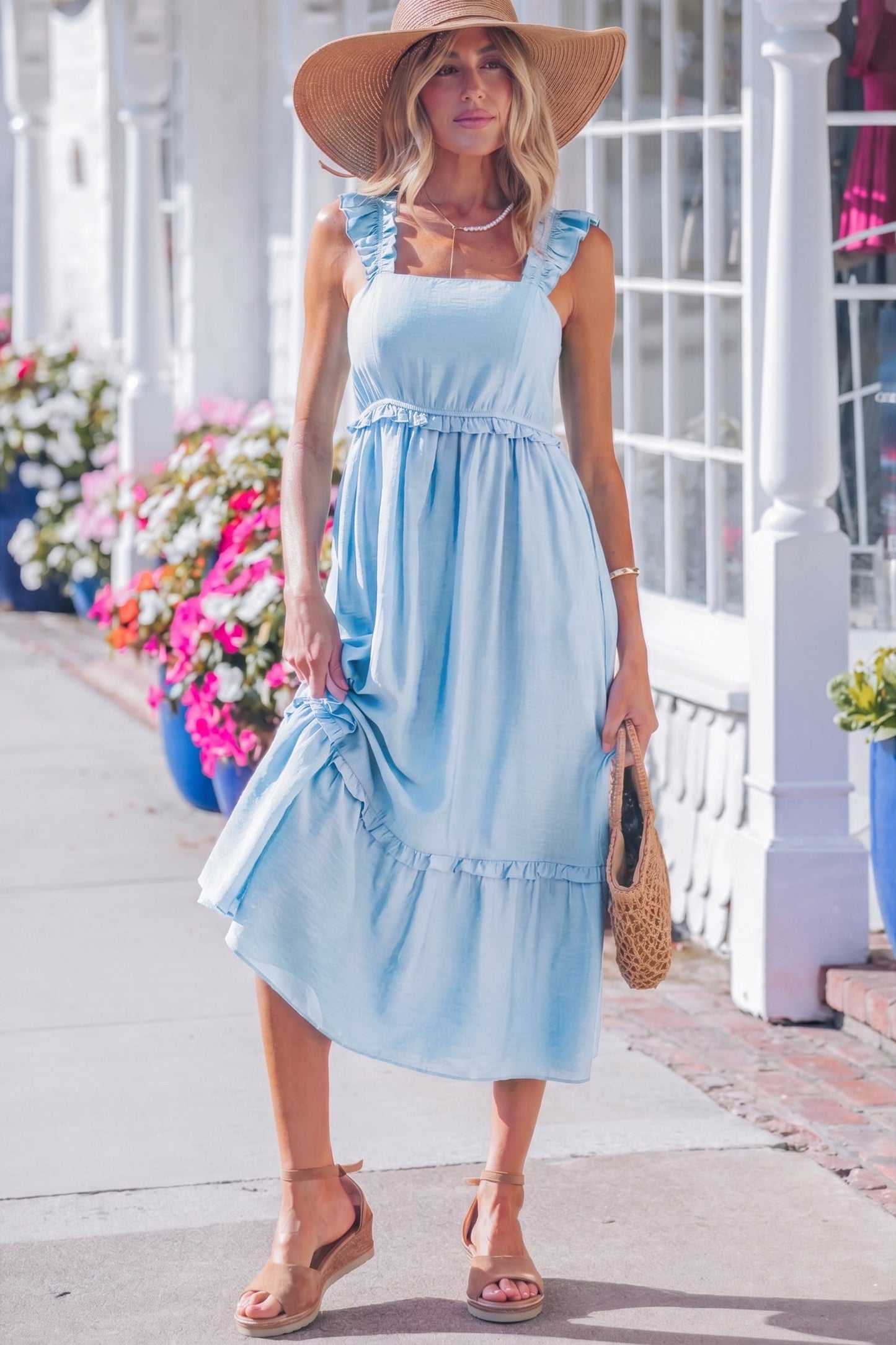 Threaded Pear Emily Waist Sleeveless Maxi Dress