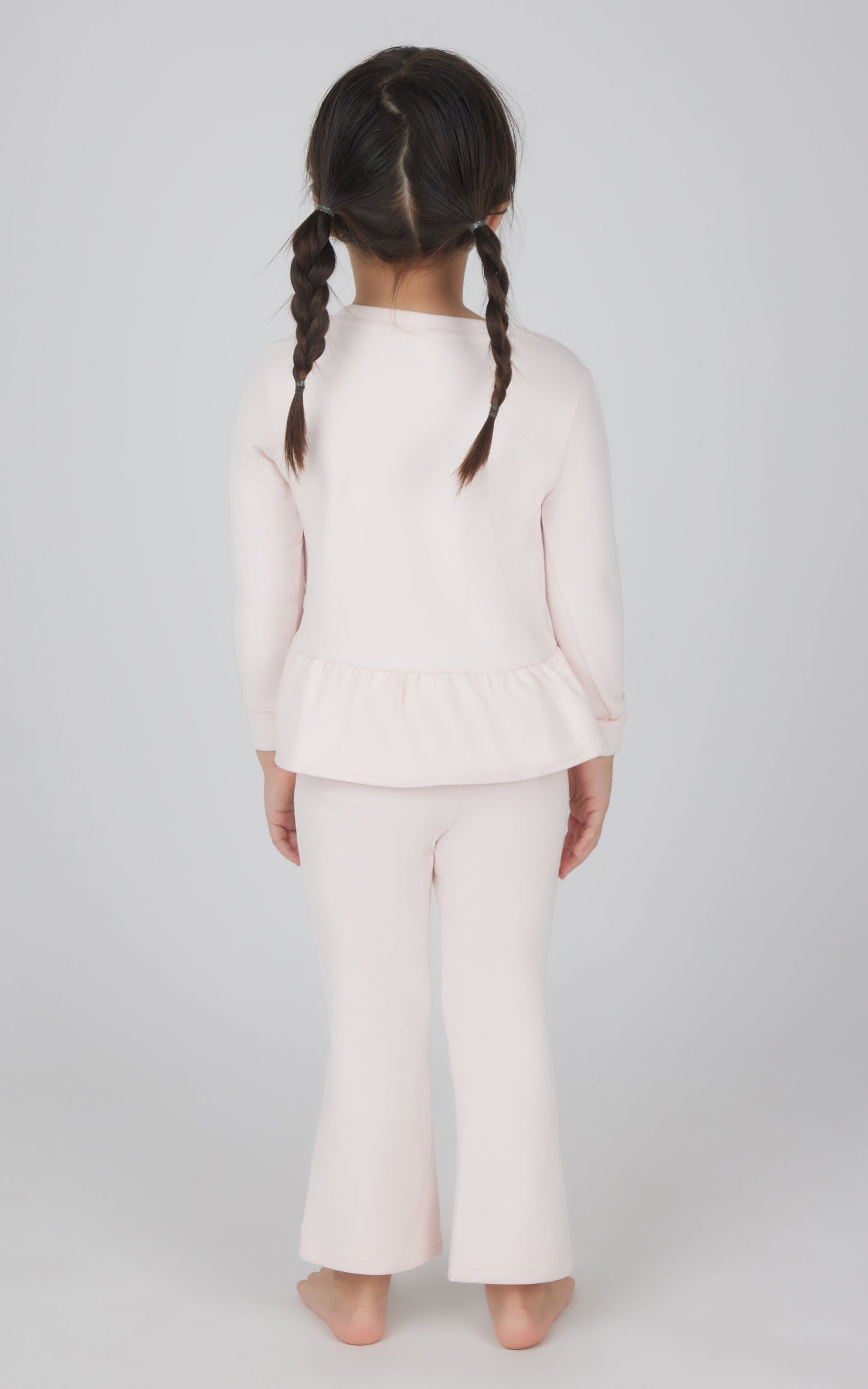 Toddler 2 PC Melange Pullover Top and Flare Leg Pant