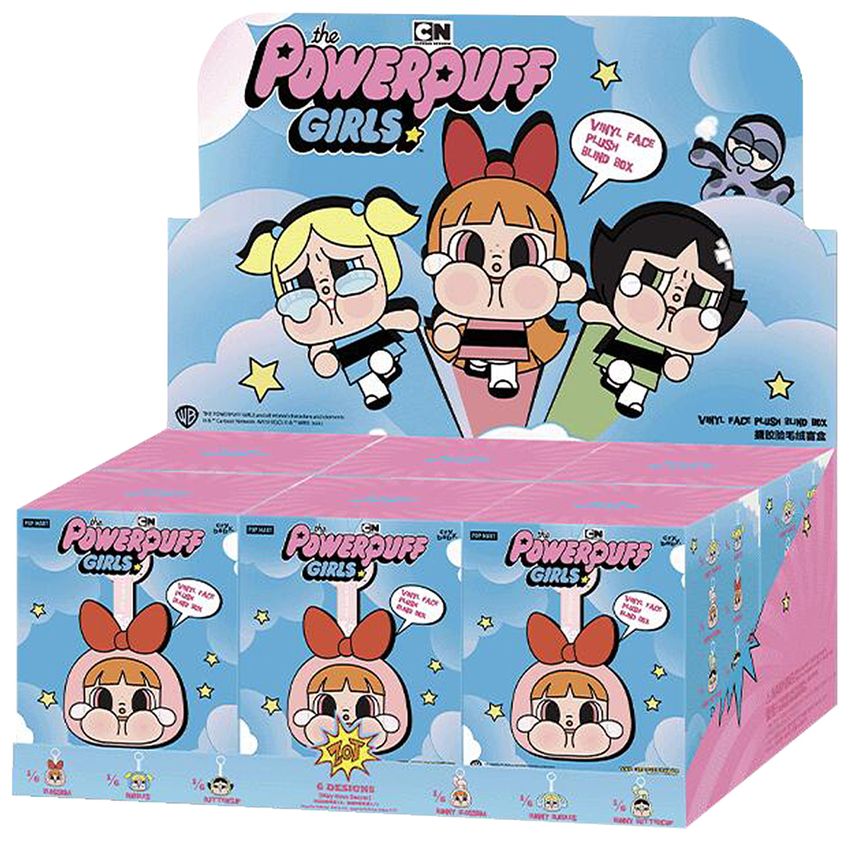 Pop Mart CryBaby x Powerpuff Girls Series Vinyl Face Plush Sealed Whole Set 'Mystery' (6 Blind Boxes)