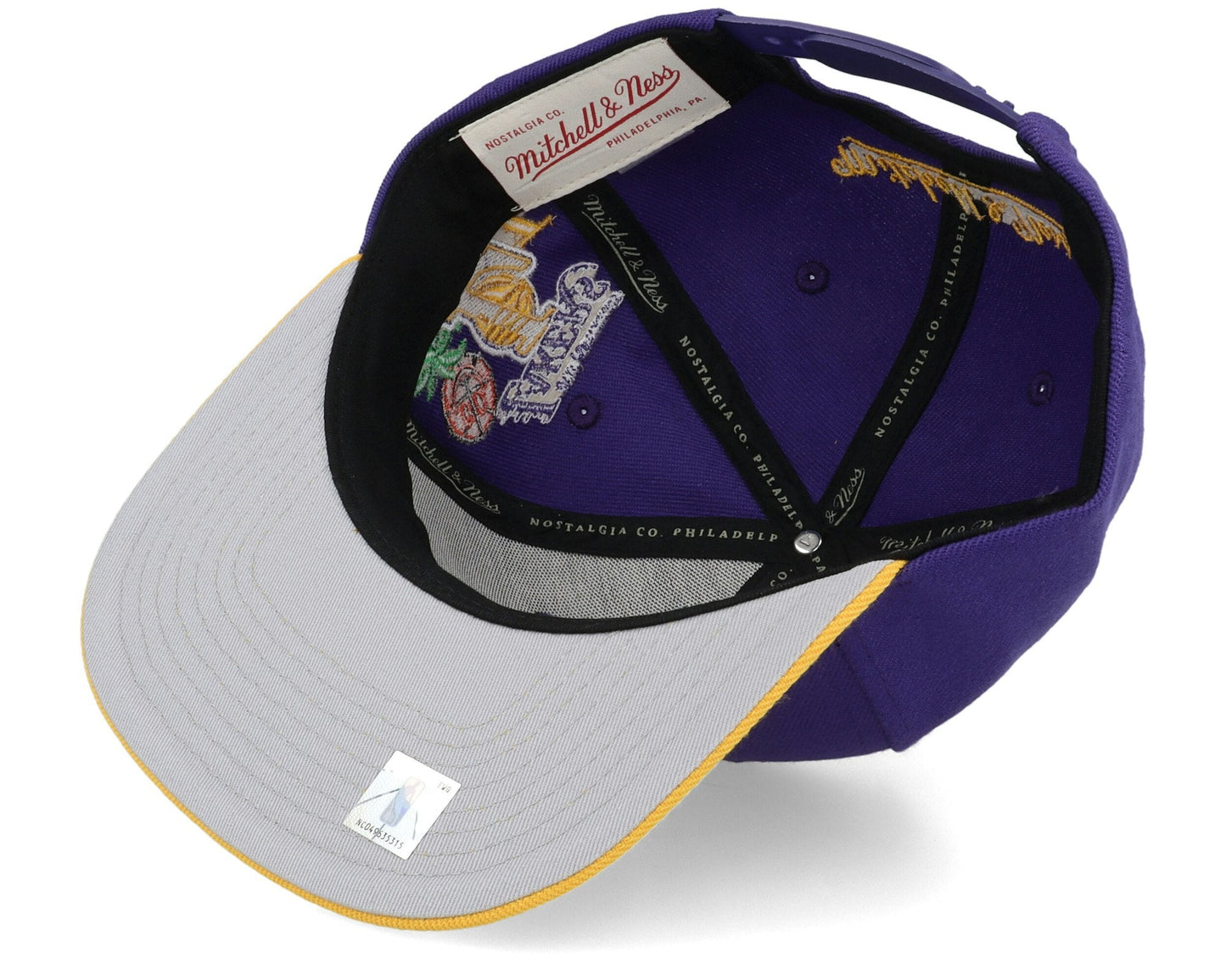 Men's Mitchell & Ness NBA Patch Overload Snapback Lakers - Purple-Yellow
