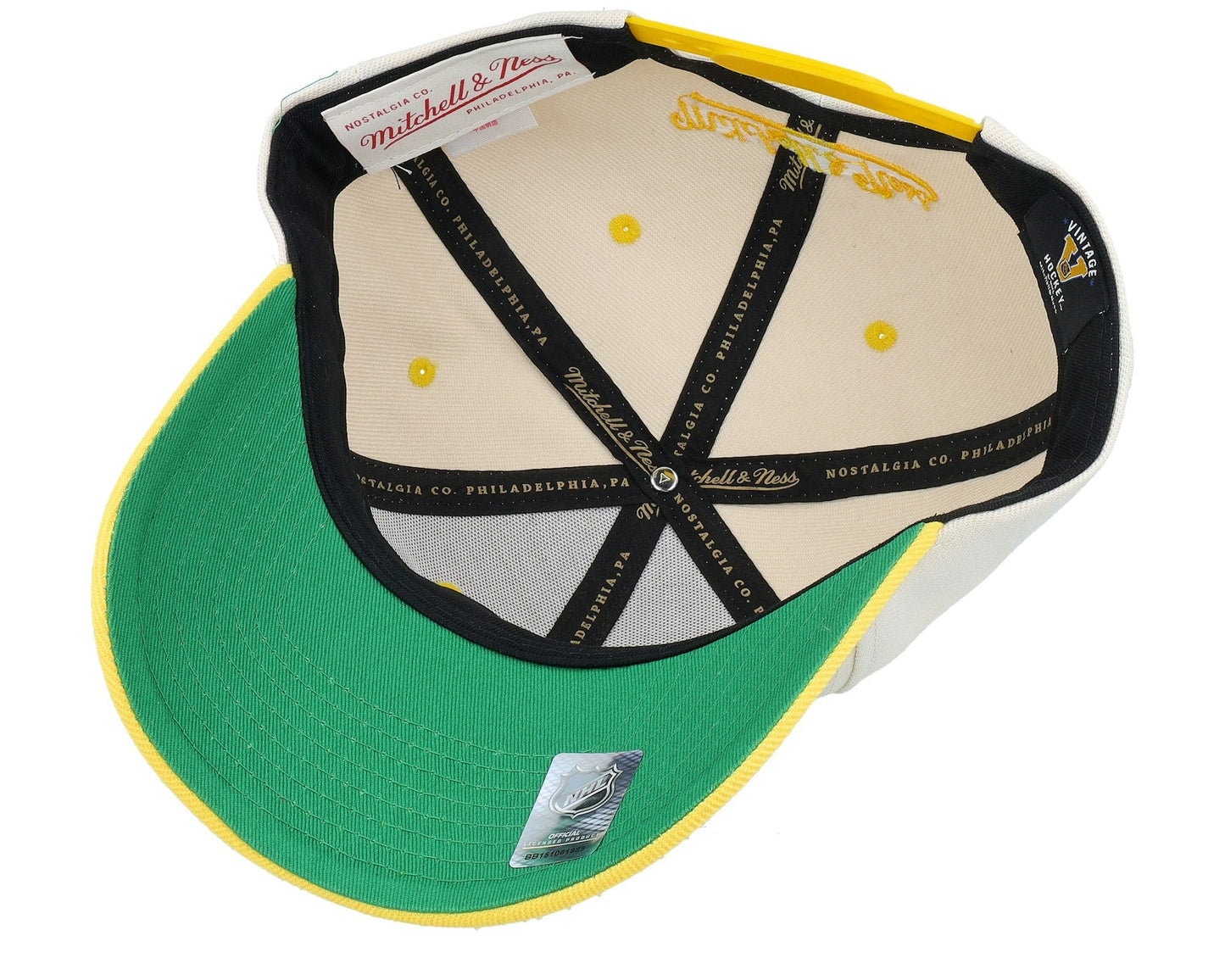 Men's Mitchell & Ness Nhl Retro Type Pro Snapback Vntg Penguins - Off White