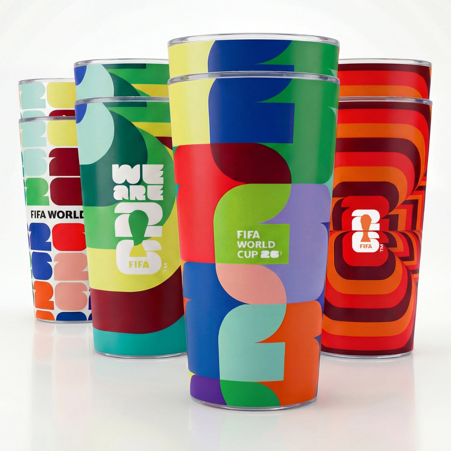 Official FIFA World Cup 2026 Edition 24 Oz Plastic Tumblers - 8 Pack