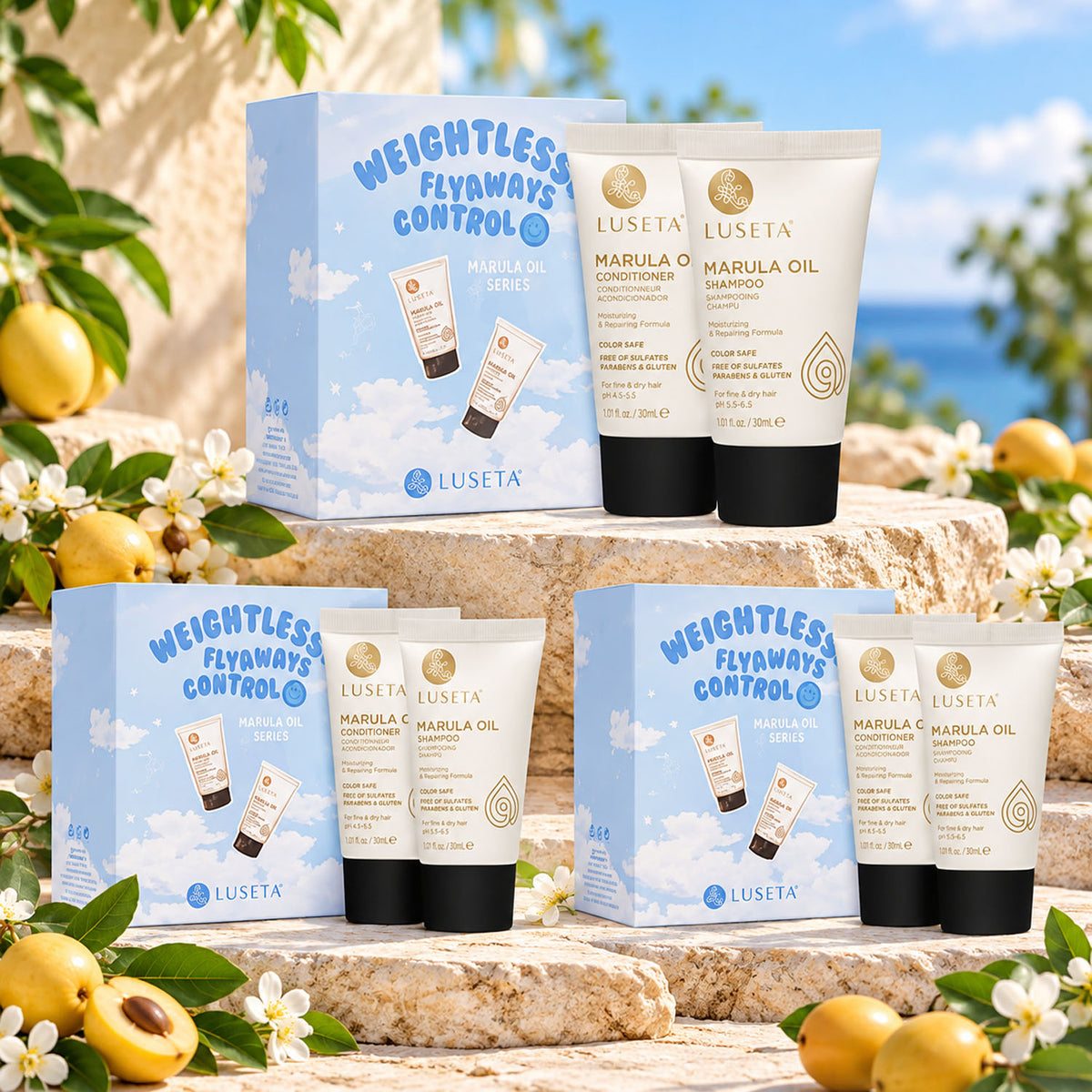 Luseta Beauty Marula Oil Travel Set 2 X 1.01oz SET OF 3