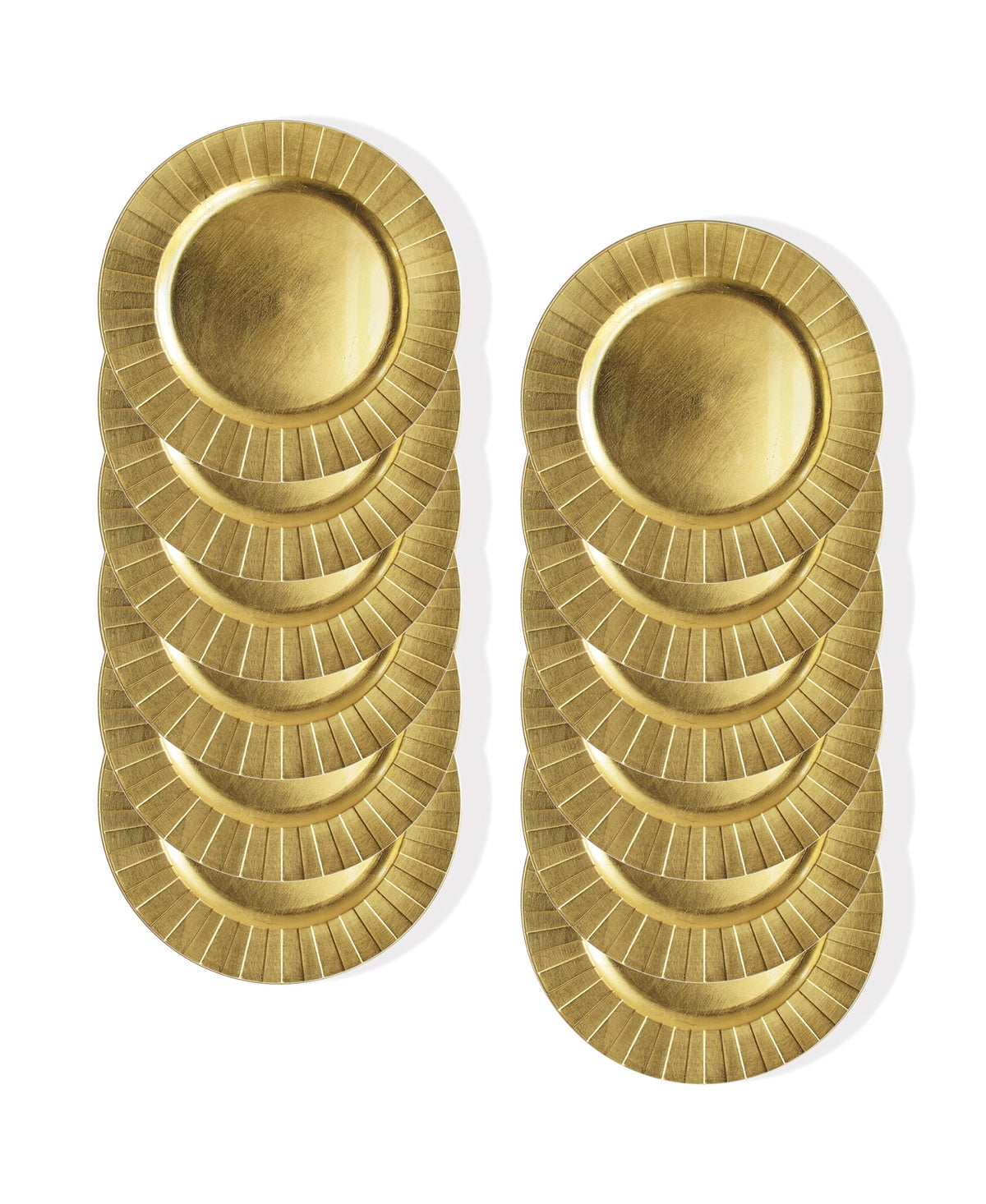Jay Companies Gold Burst Charger Plate Set, 12 Pieces