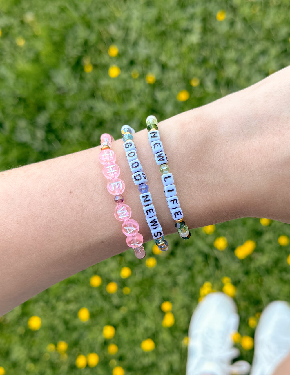 Elevated Faith Good News Letter Bracelet