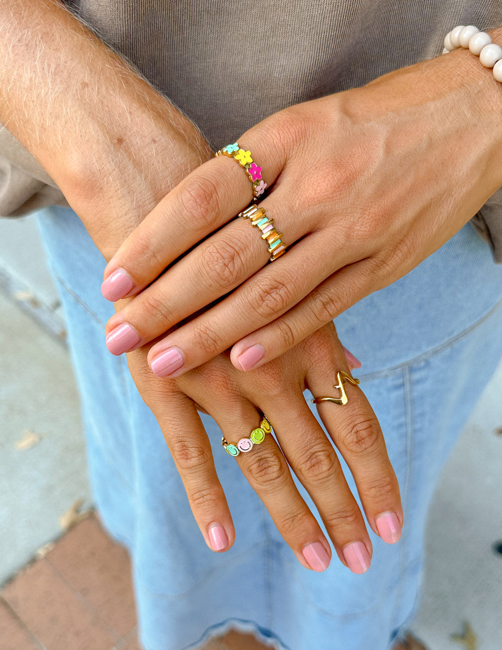 Elevated Faith Staggered Enamel Ring