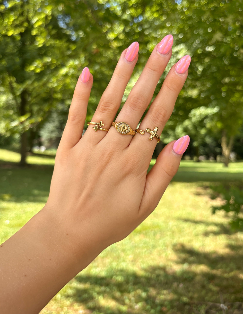 Elevated Faith Gold Wrapped Cross Ring