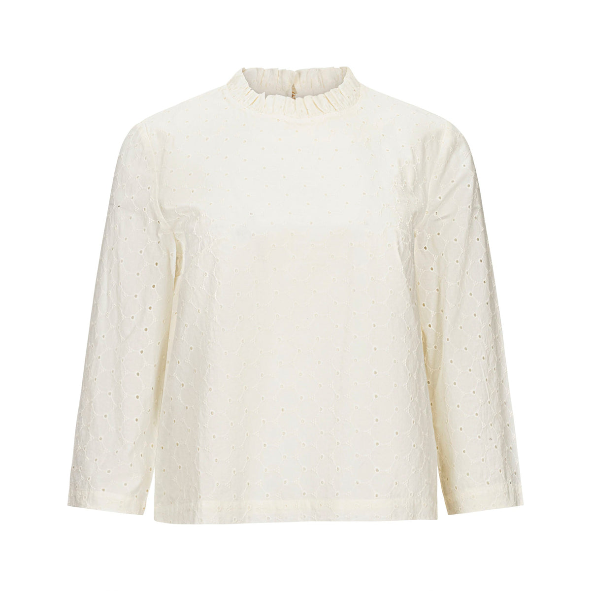Organic Ruffle Neck Top