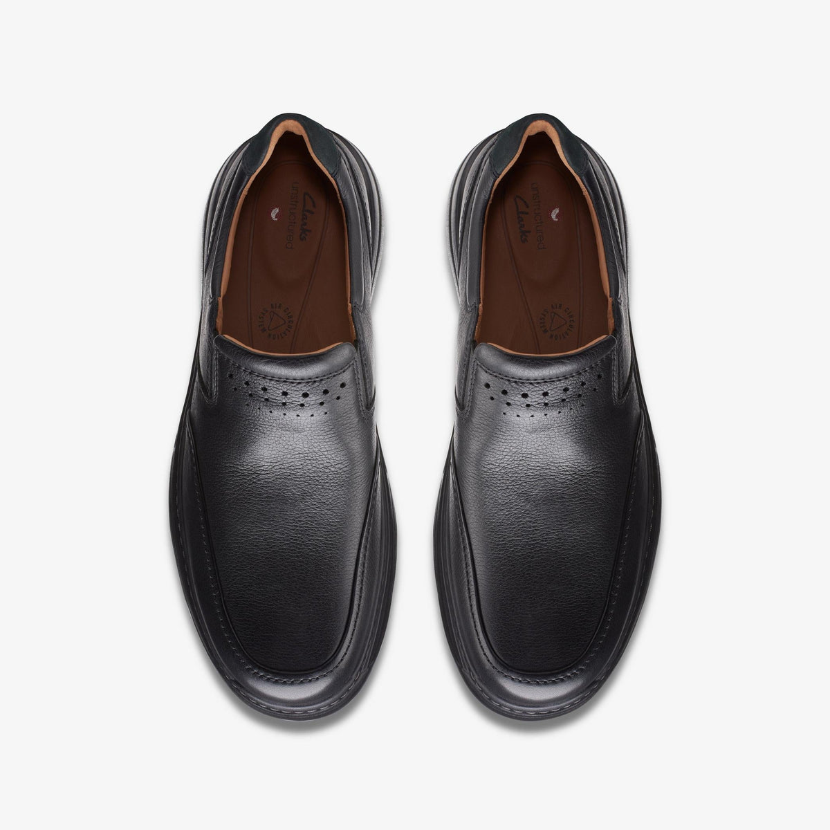 Mens Clarks Un Brawleystep - Black Leather