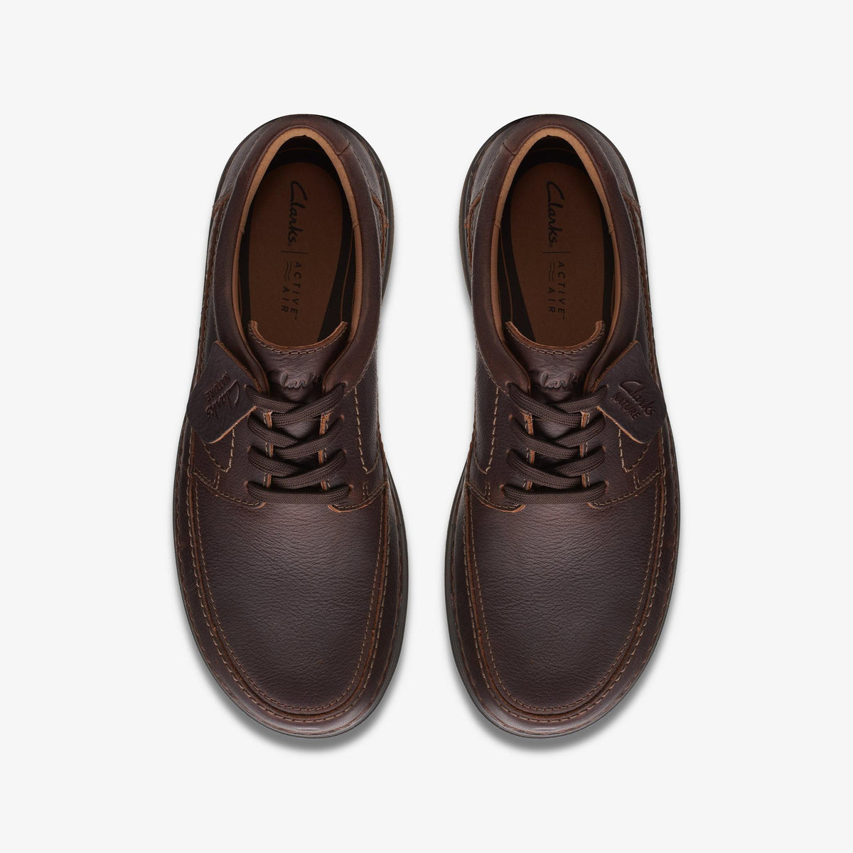 Mens Clarks Nature 5 Lo - Dark Brown Leather