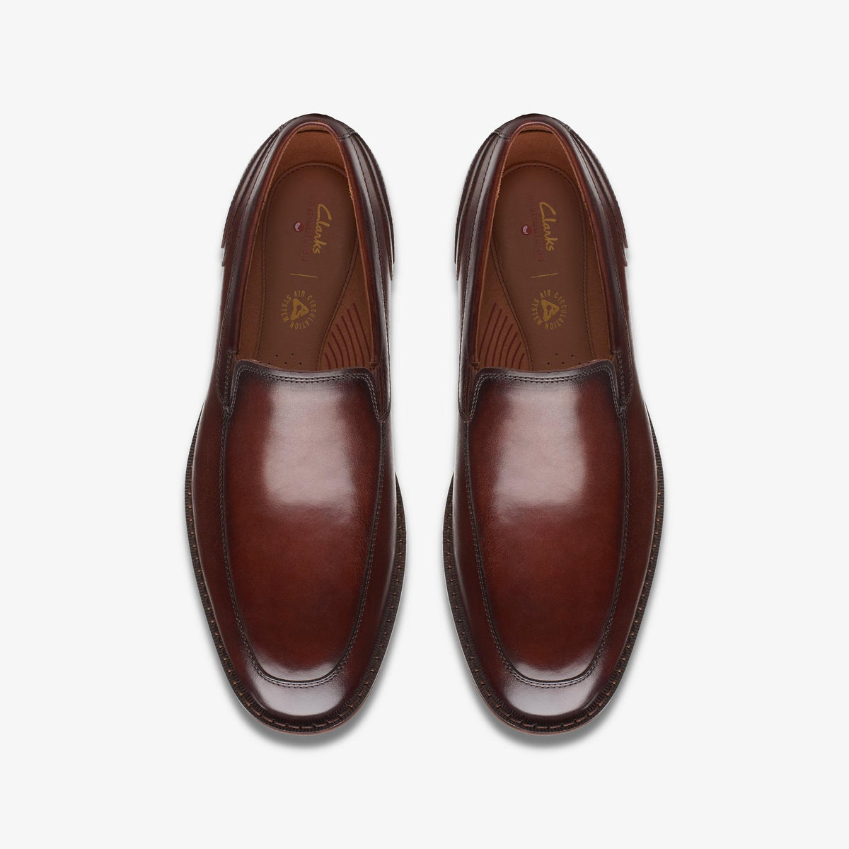 Mens Clarks Un Hugh Step - Brown Leather