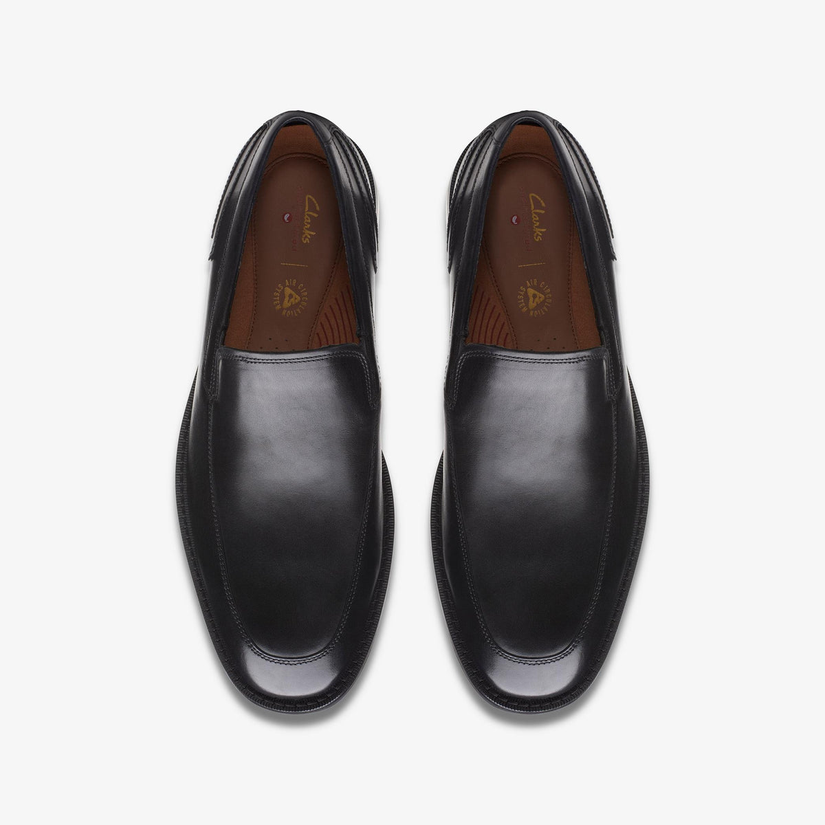 Mens Clarks Un Hugh Step - Black Leather