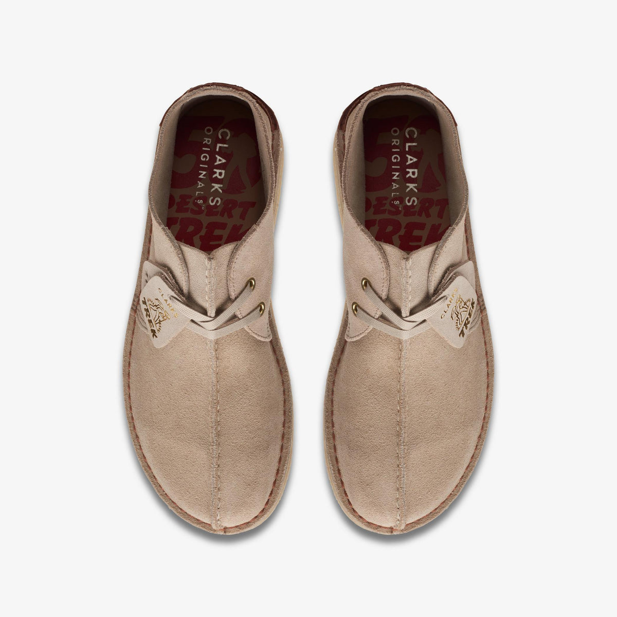 Mens Clarks Trek Hi 50 - Sand Suede