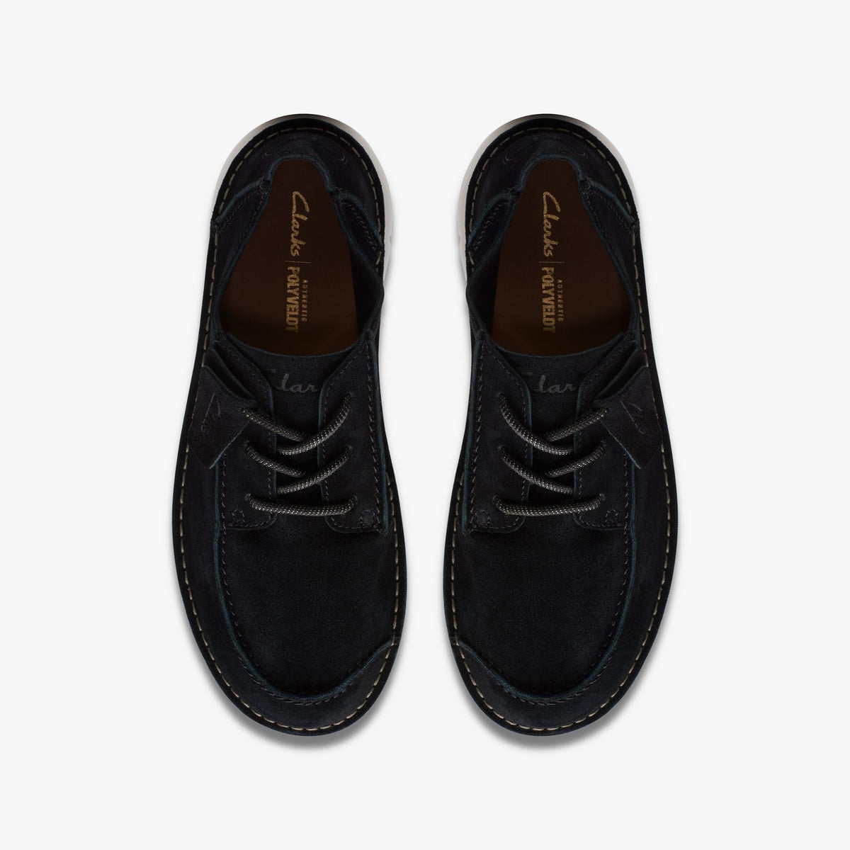 Mens Clarks Colehill Seam - Black Suede