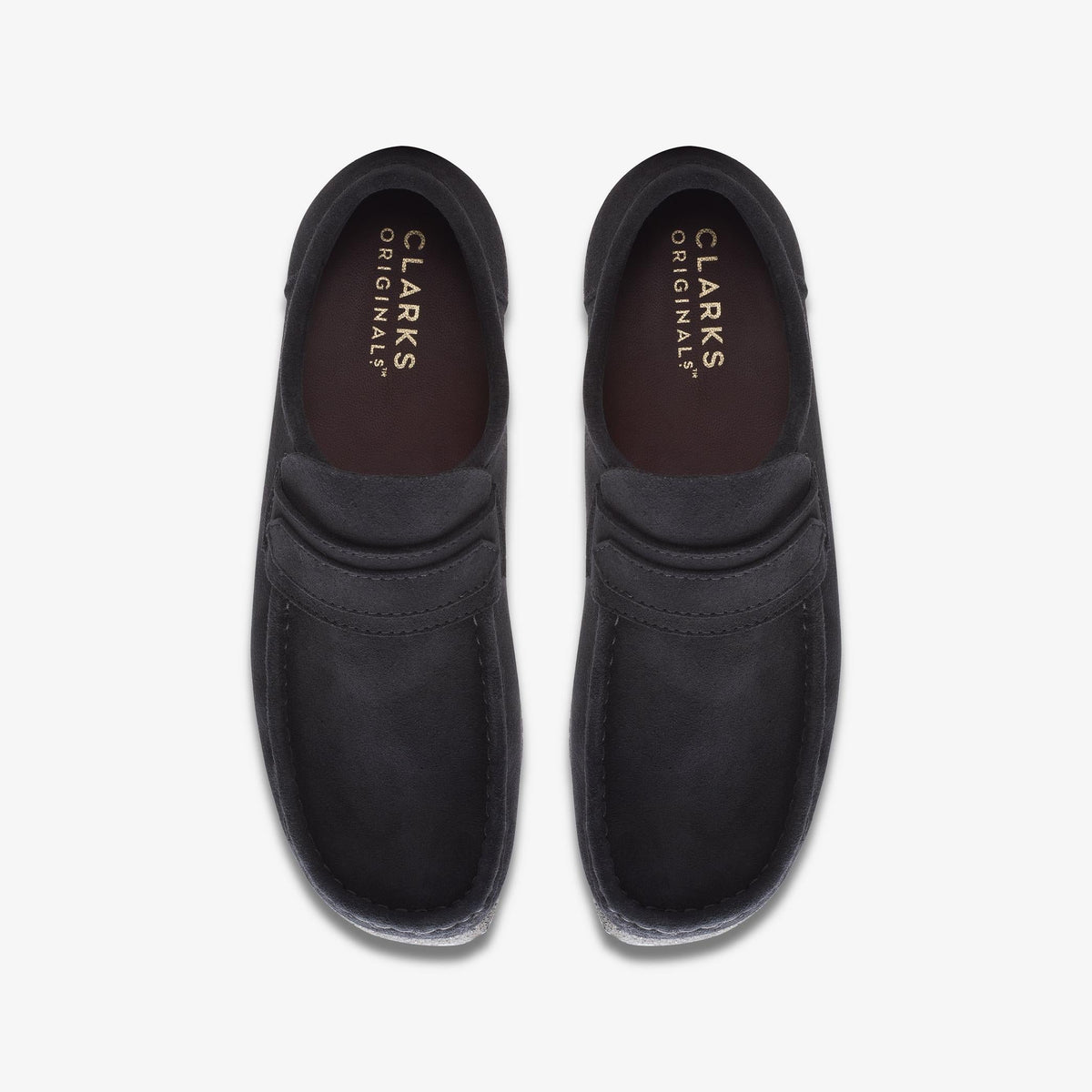 Mens Clarks Wallabee Loafer - Black Suede