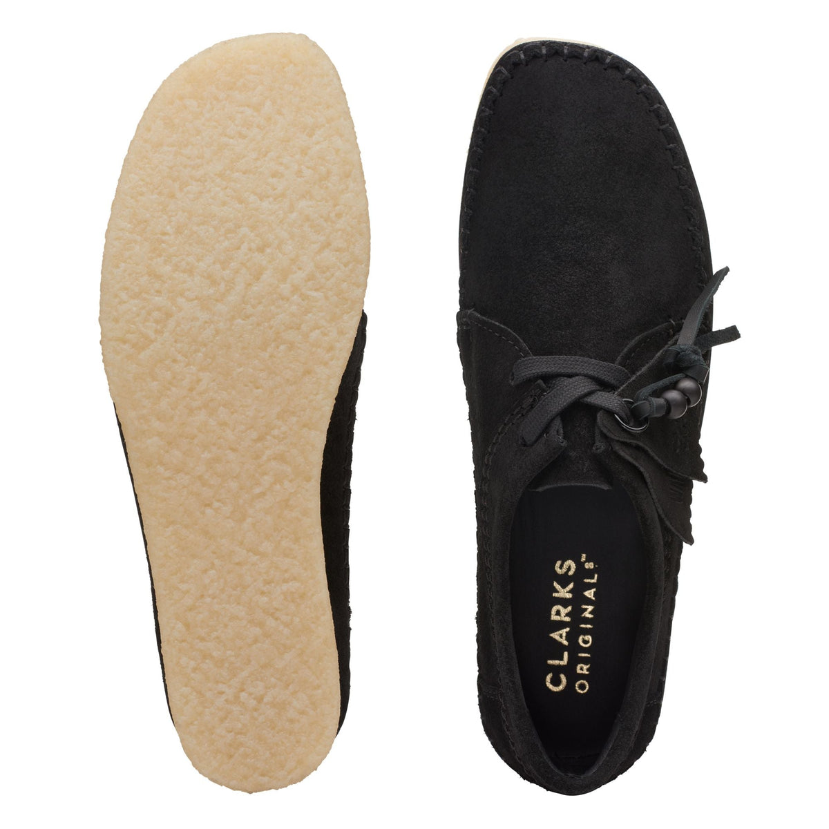 Clarks Women's Weaver Black Suede Sneakers
